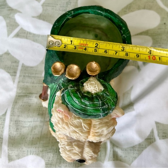 Adorable Westie West Highland White Terrier Dog Home Planter Decor Art Display - Picture 9 of 9